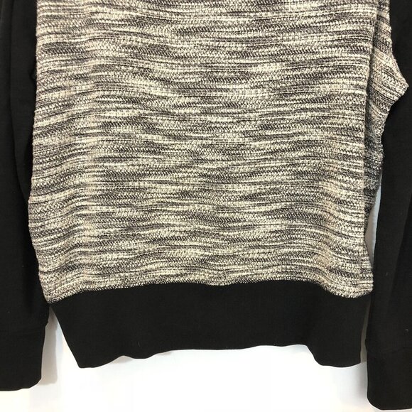 Lou & Grey Women Black & White Textured Knit Long Sleeve Sweater Size L Pullover - Picture 5 of 7